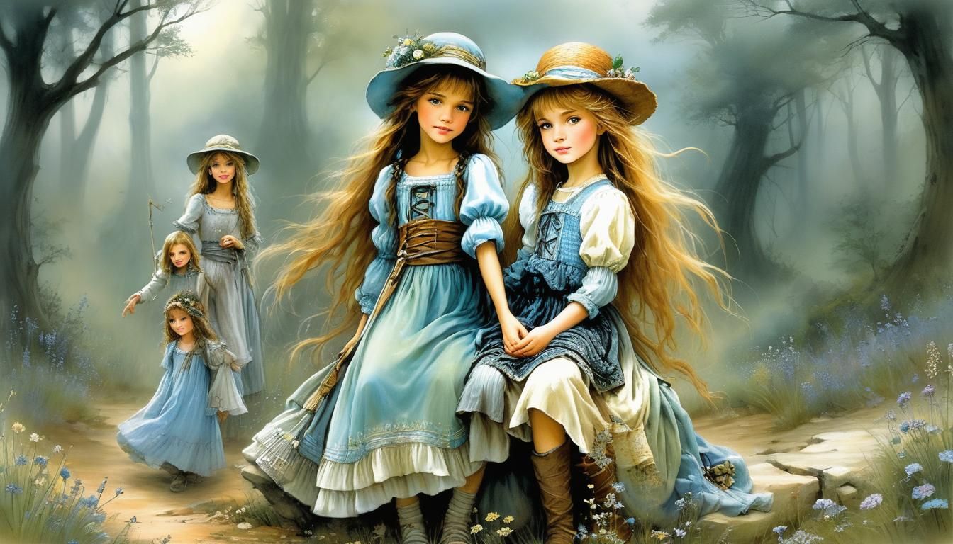 Whimsical Floral Fantasy in Watercolor Style