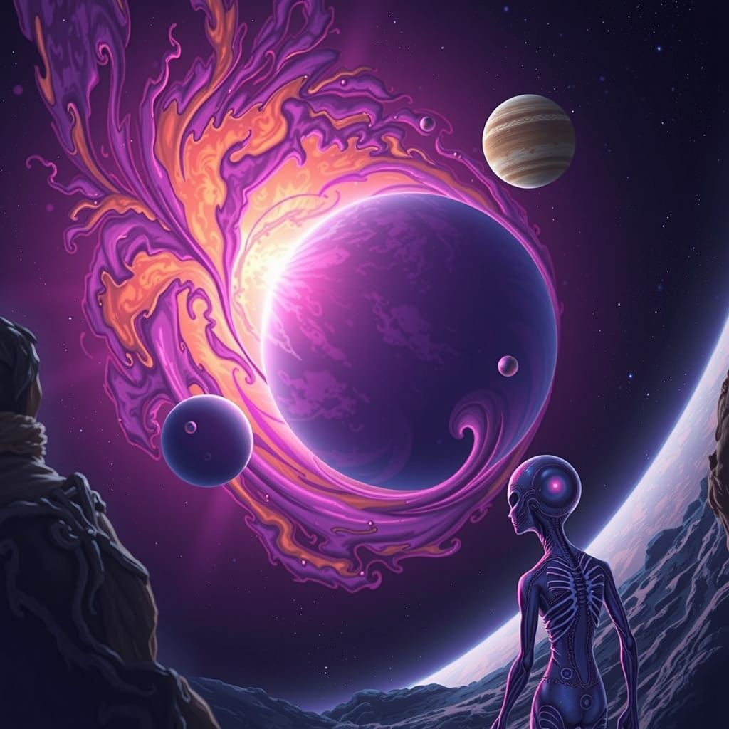 Vibrant Planets Emerge from Cosmic Abyss in a Mysterious, Fu...