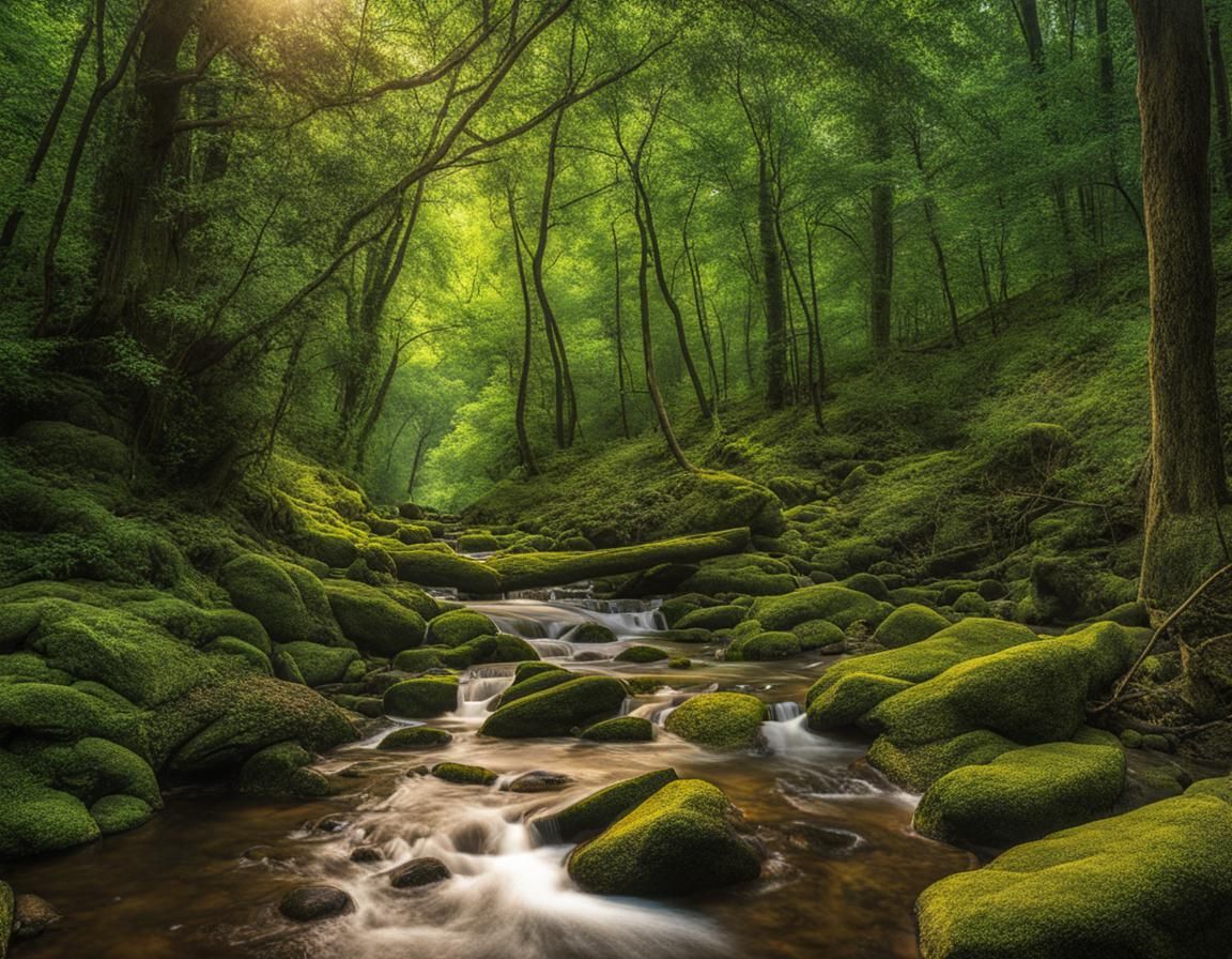 Nature's Release: A Landscape of Verdant Moss