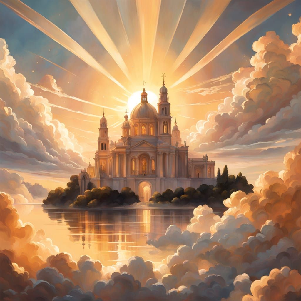 Baroque-Inspired Cityscape Radiates Divine Light