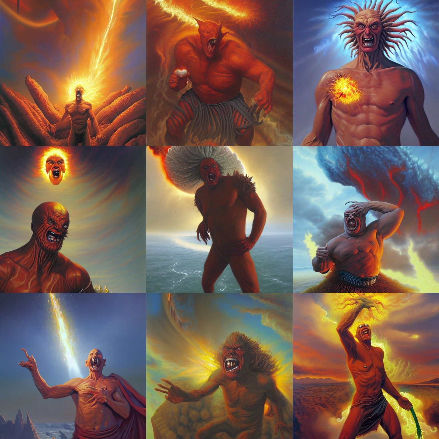 evil godlike worm man