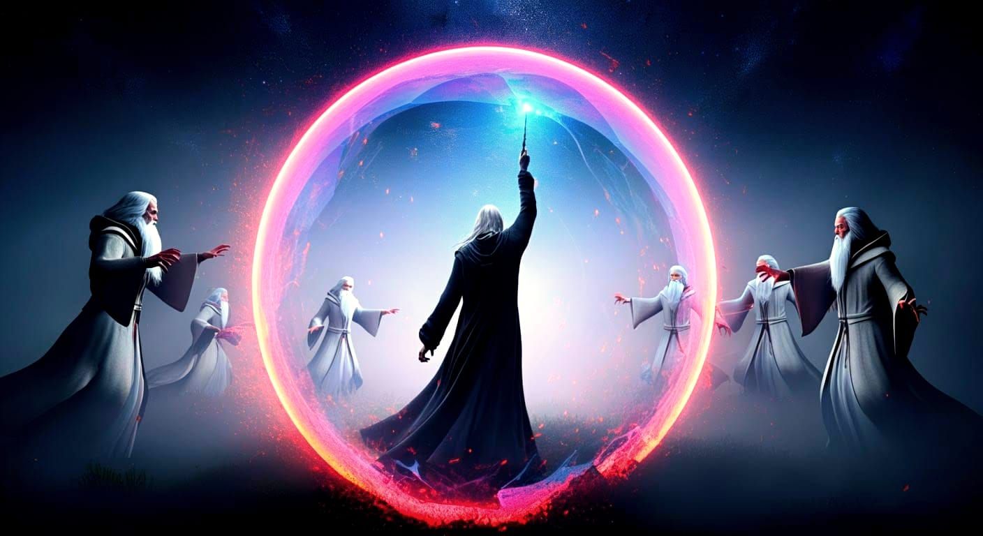 Wizards Clash: Force Field vs Duplication Spell