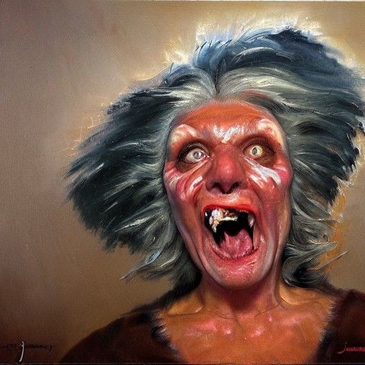 The Crazed Consumer: Oil Painting