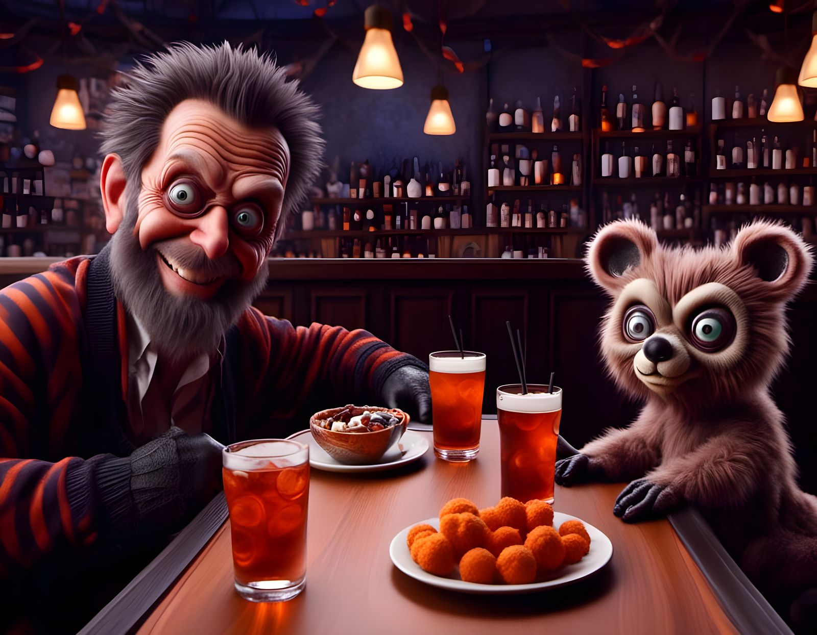 Chicago Bears Fan in a Bar Scene