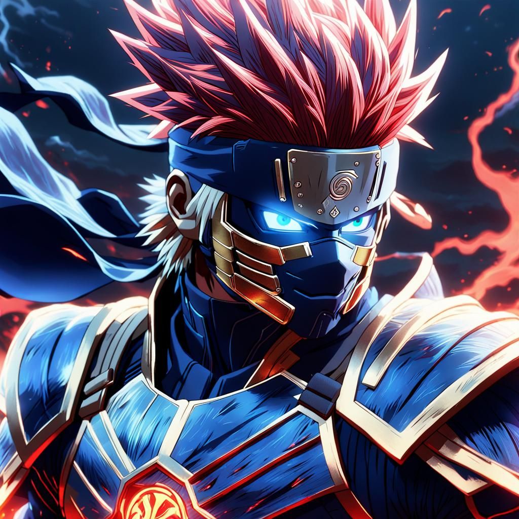 Epic Cinematic Portrait of Kakashi Hatake in Stunning Thunde...