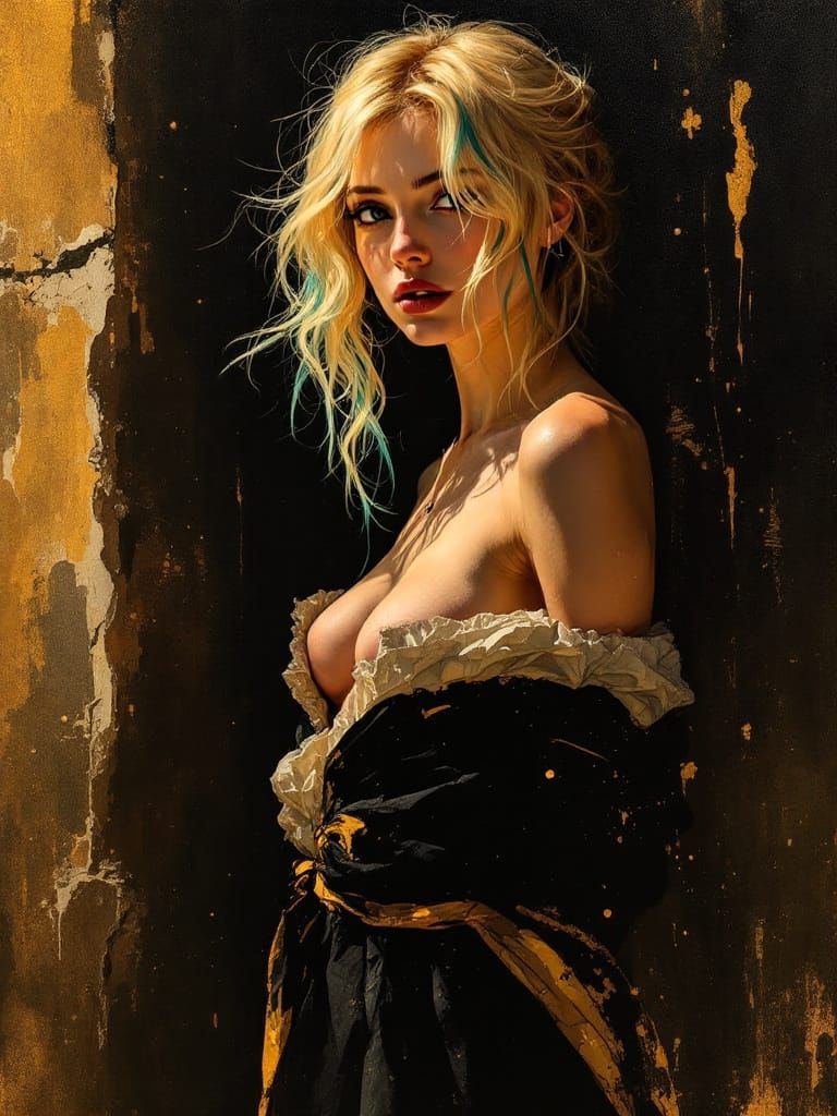 Amber Light and Shadow with Calligraphic Energy