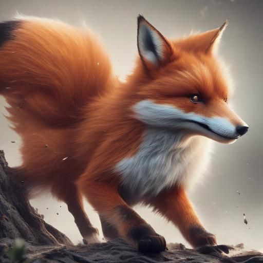 Cute Fox with Stunning Details in 8k