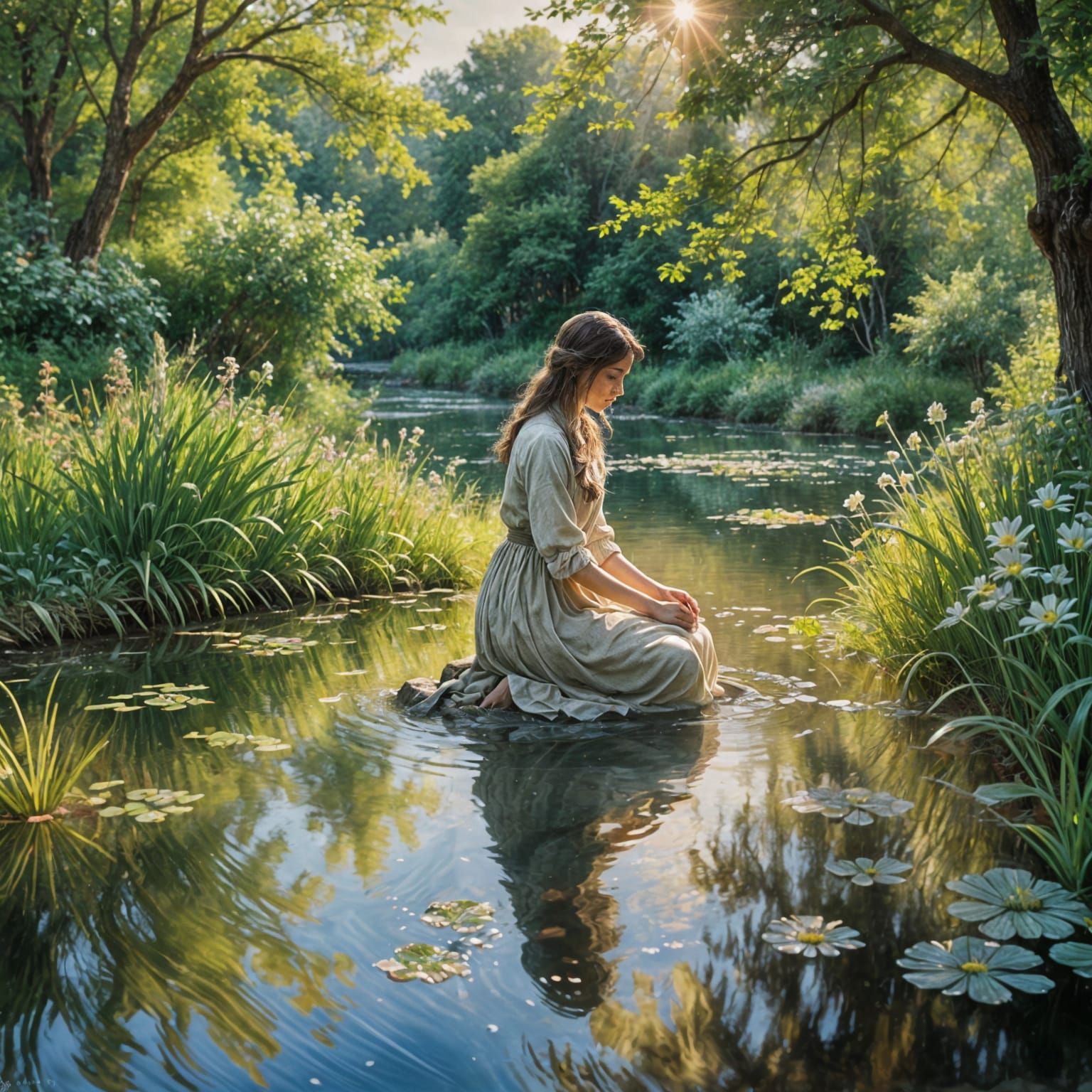 Divine Light: Heavenly Sunshine Beams Through Clouds