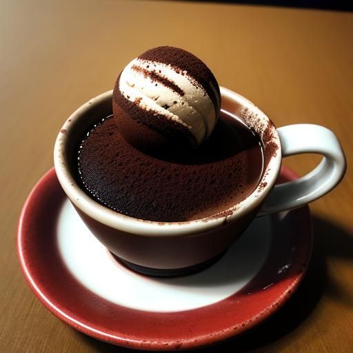 Rich Coffee Still Life with Rum and Strawberry