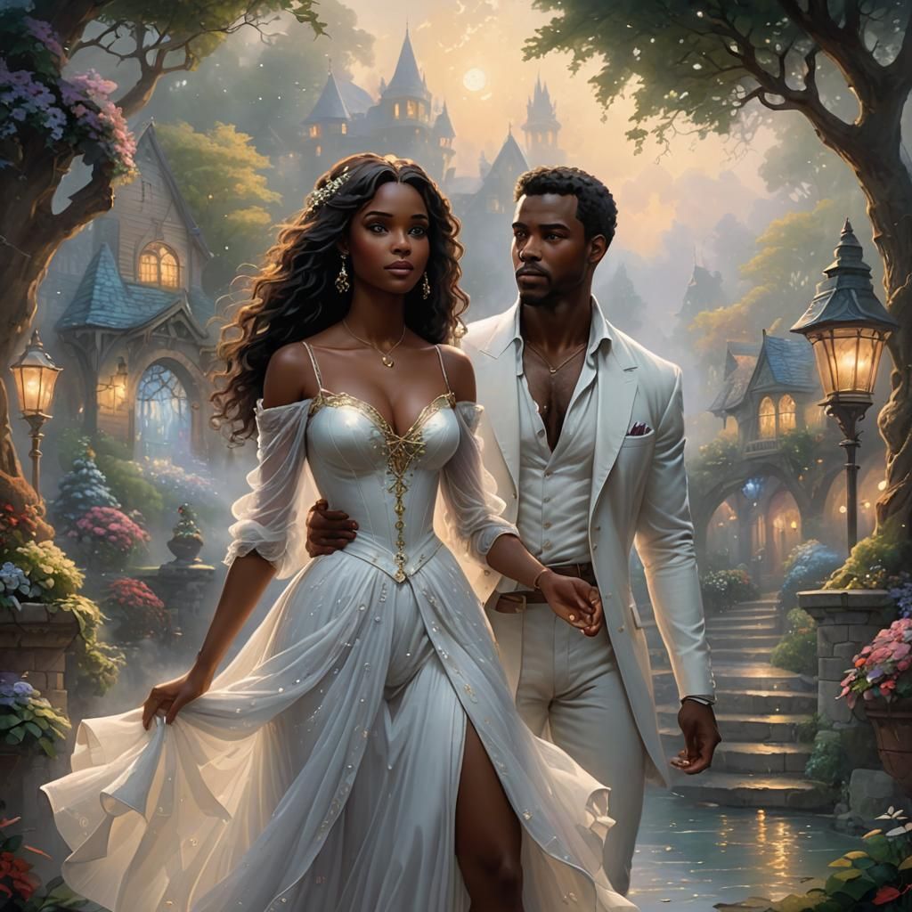 Ethereal Fantasy Portrait of Woman in White