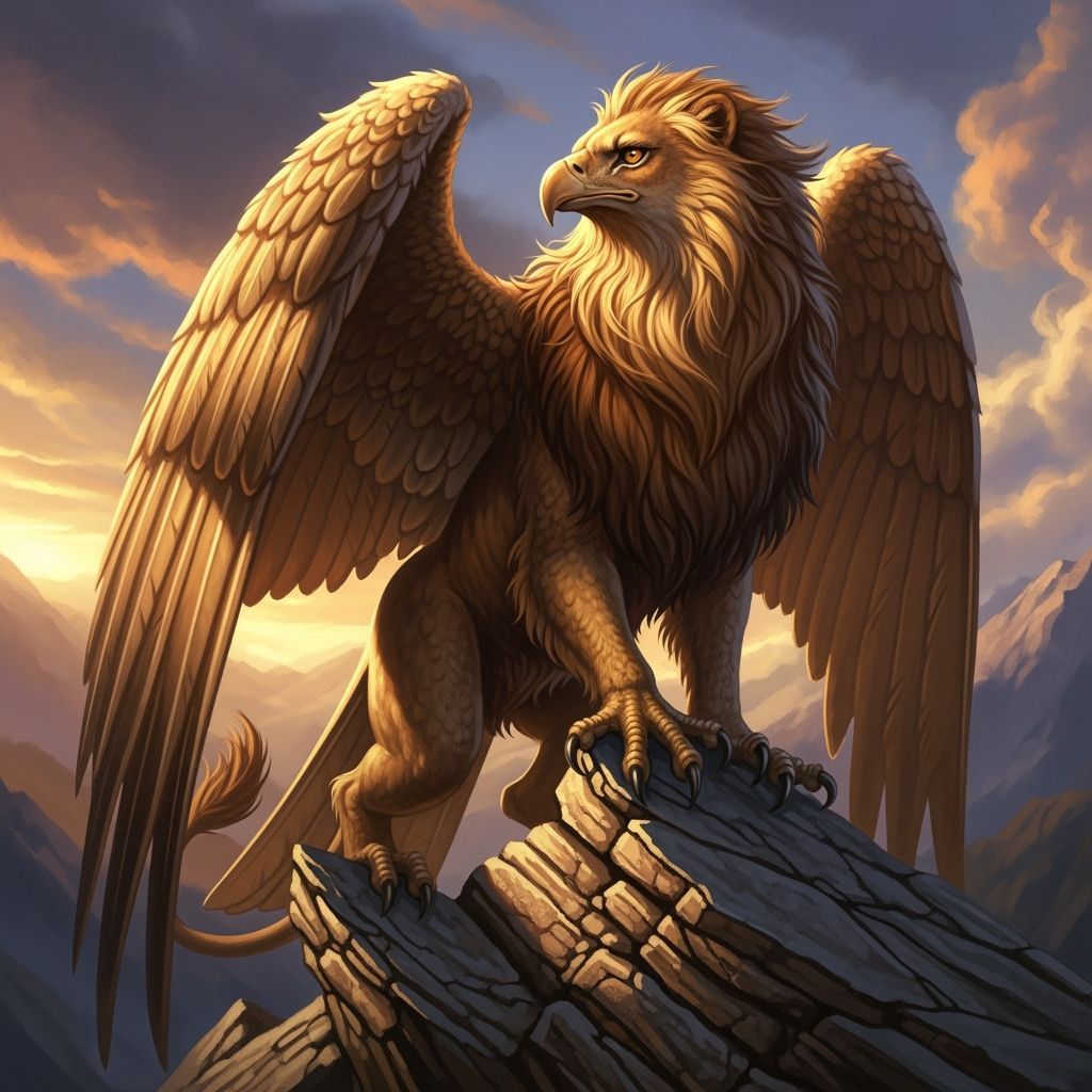 Majestic Gryphon Art in Fantasy Style