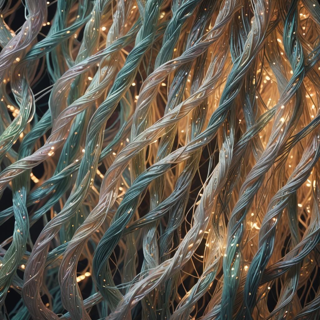 Glowing Iridescent Yarn in Ethereal Fantasy Art