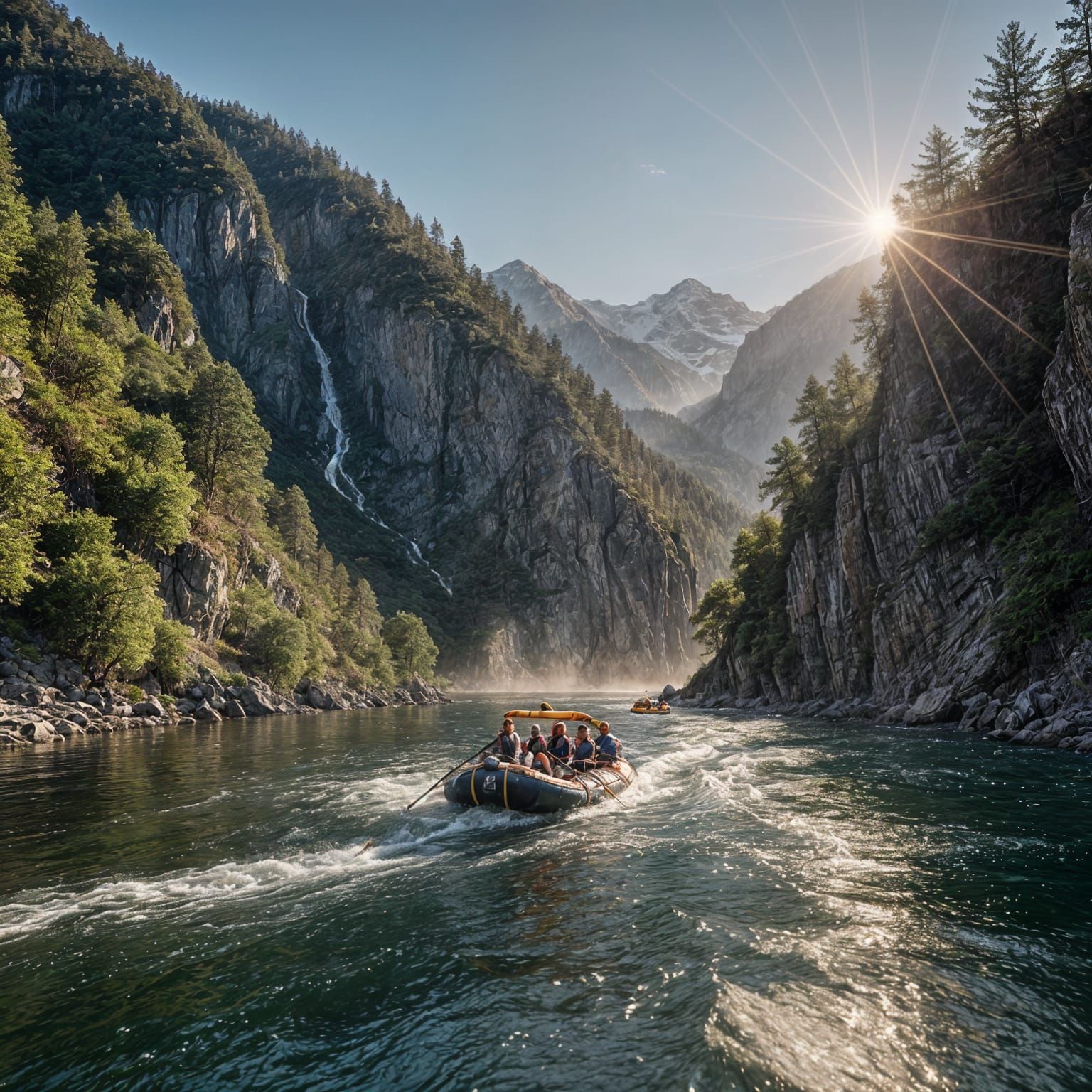 Thrilling Mountain Rapids in Cinematic Realism