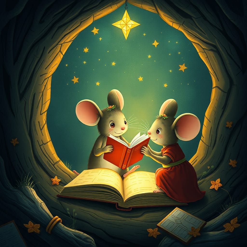 Fairytale Mouse Reading at Story Portal