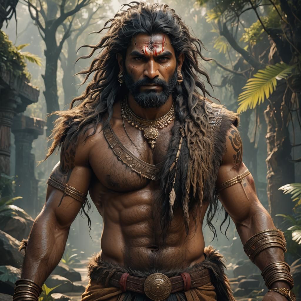 Handsome Indian Man: Detailed Matte Painting