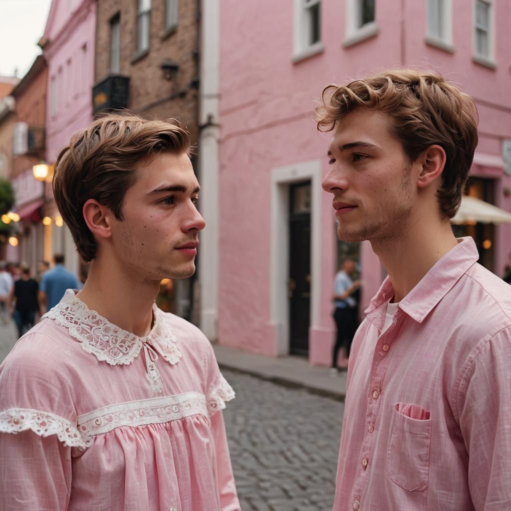 Boy in Babydoll Dress: Hyper-realistic Digital Portrait