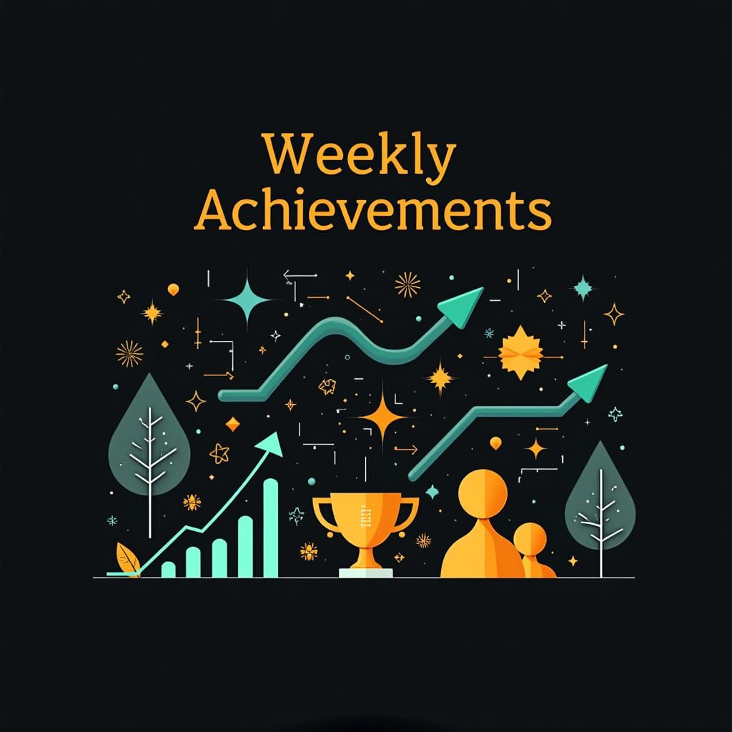 Bold Corporate Infographic of Weekly Achievements