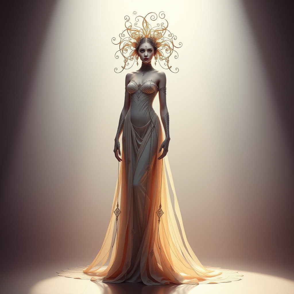 Ethereal Being in Art Nouveau Style, 8K