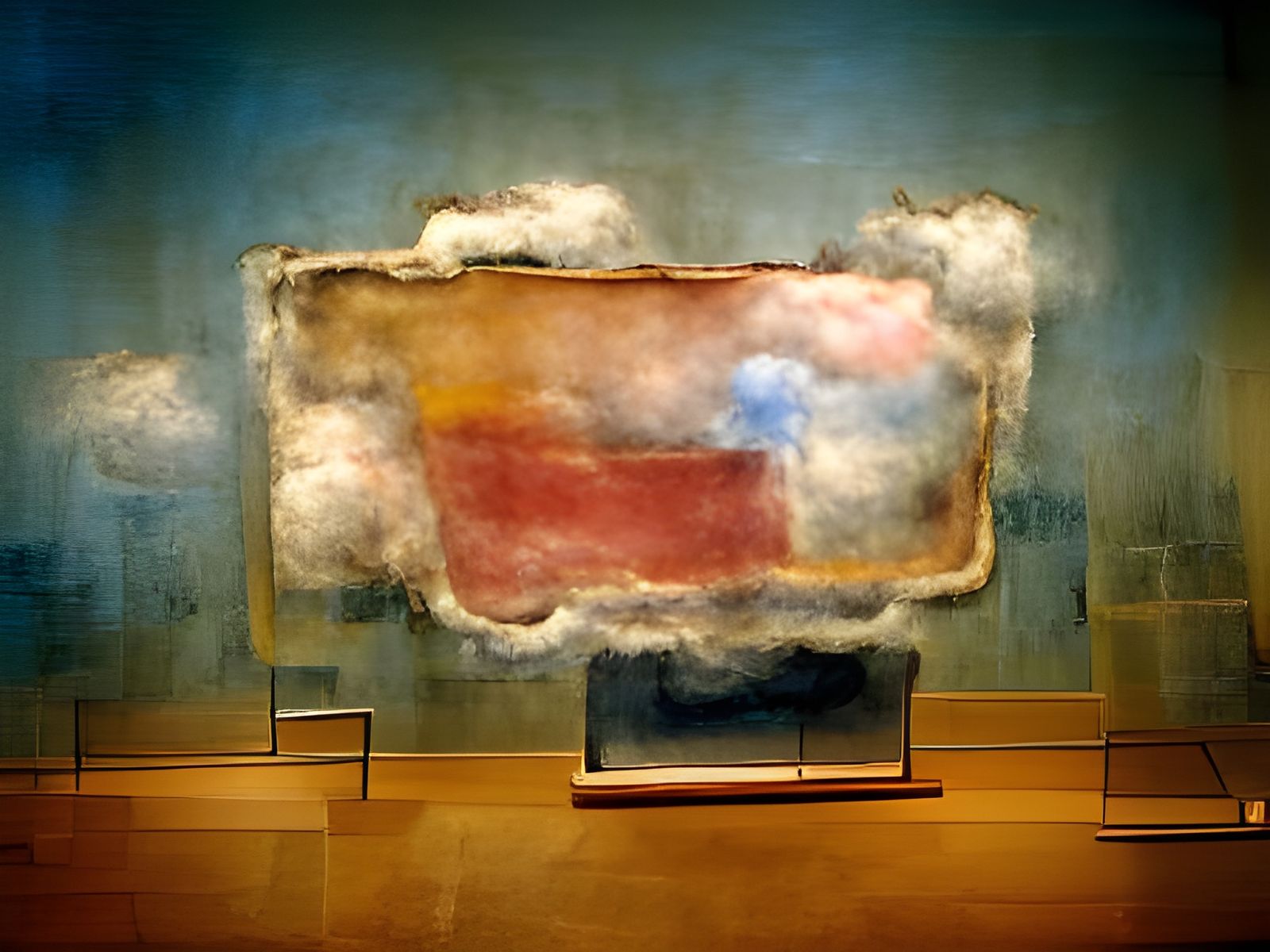 Atmospheric Cloudy Sky in Abstract Expressionist Style