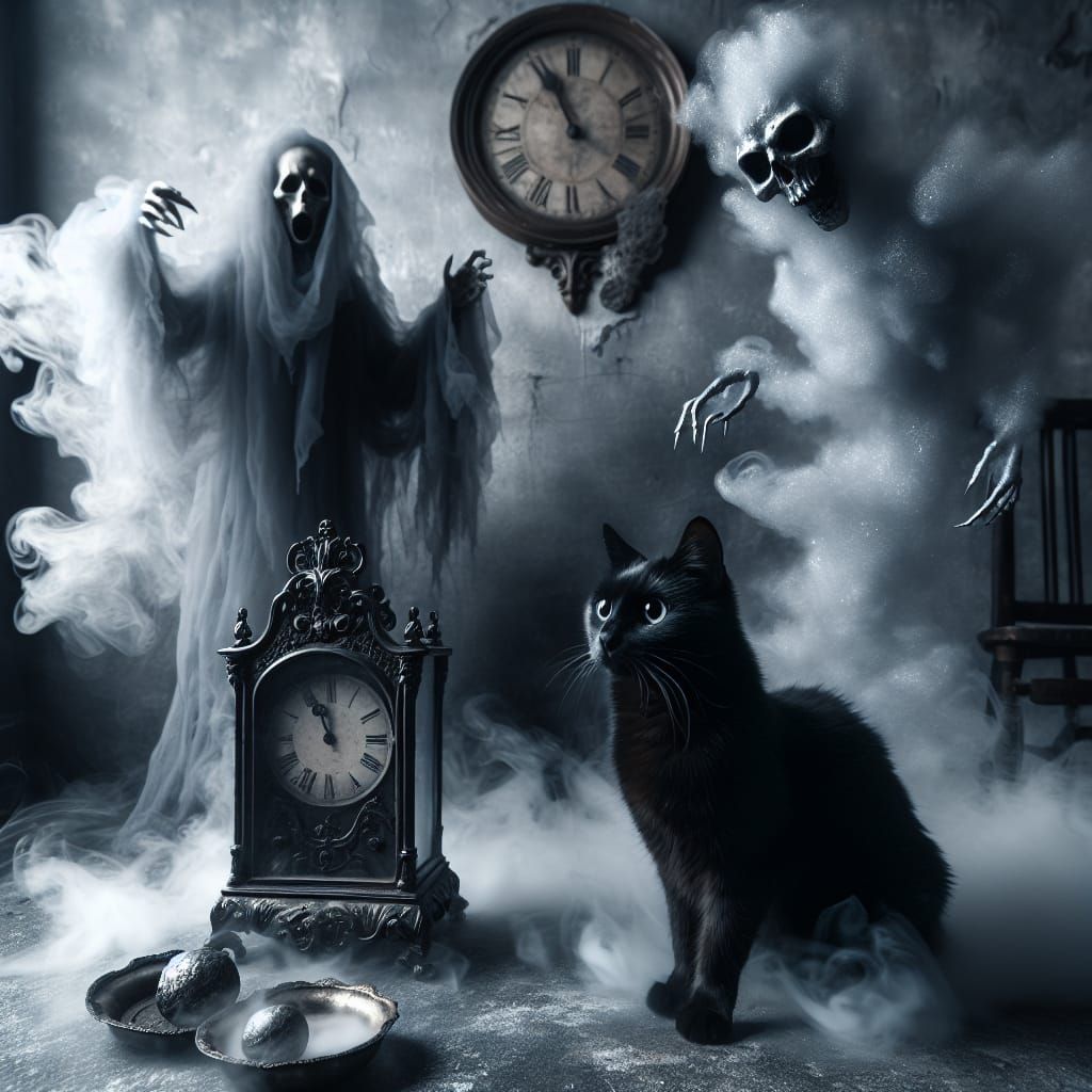 EMOJI - Challenge hosted by Gumnut 
🥈 Runner up
😱👻👻🐈‍⬛�...