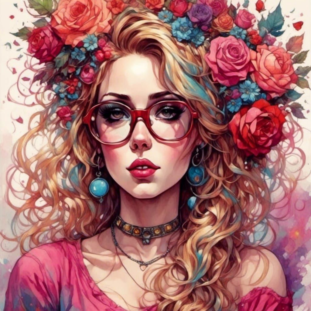 Hippie Queen Portrait: Courage, Freedom, Creativity