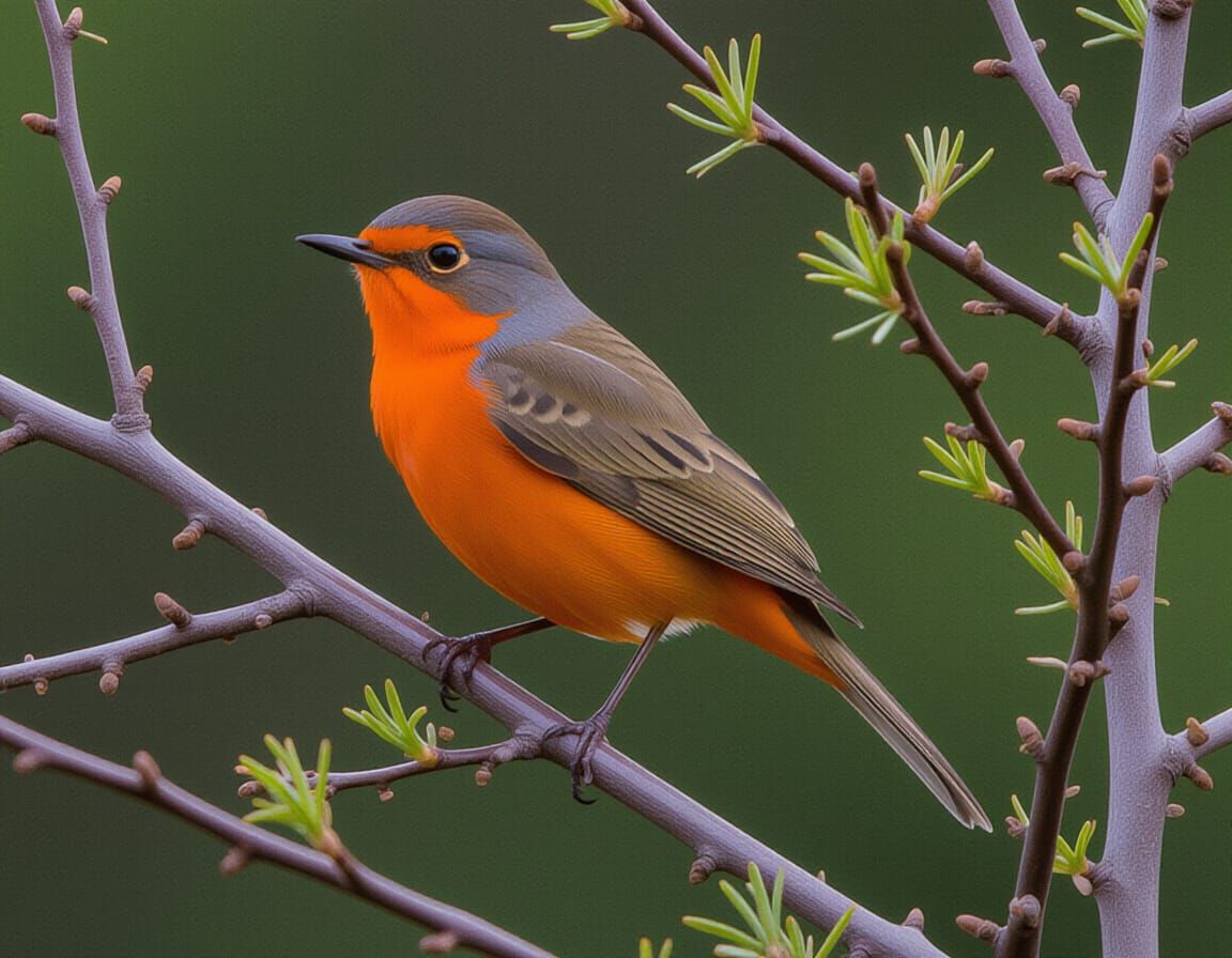 Orange Lark with Neon Accents