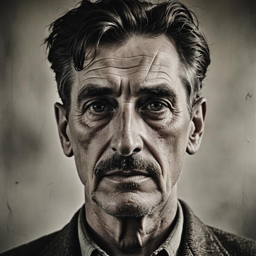 George Orwell Portrait in Ambient Light