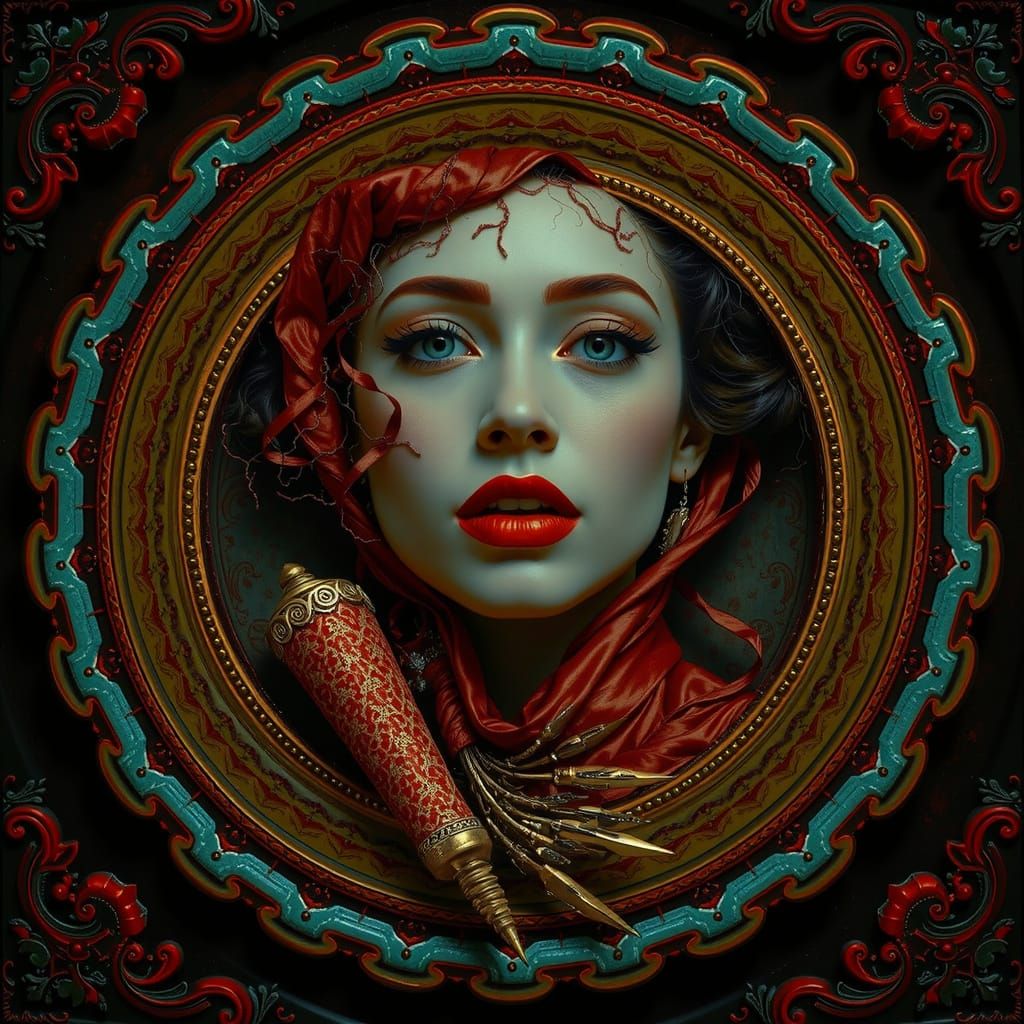 Abstract Swirls of Red Hues