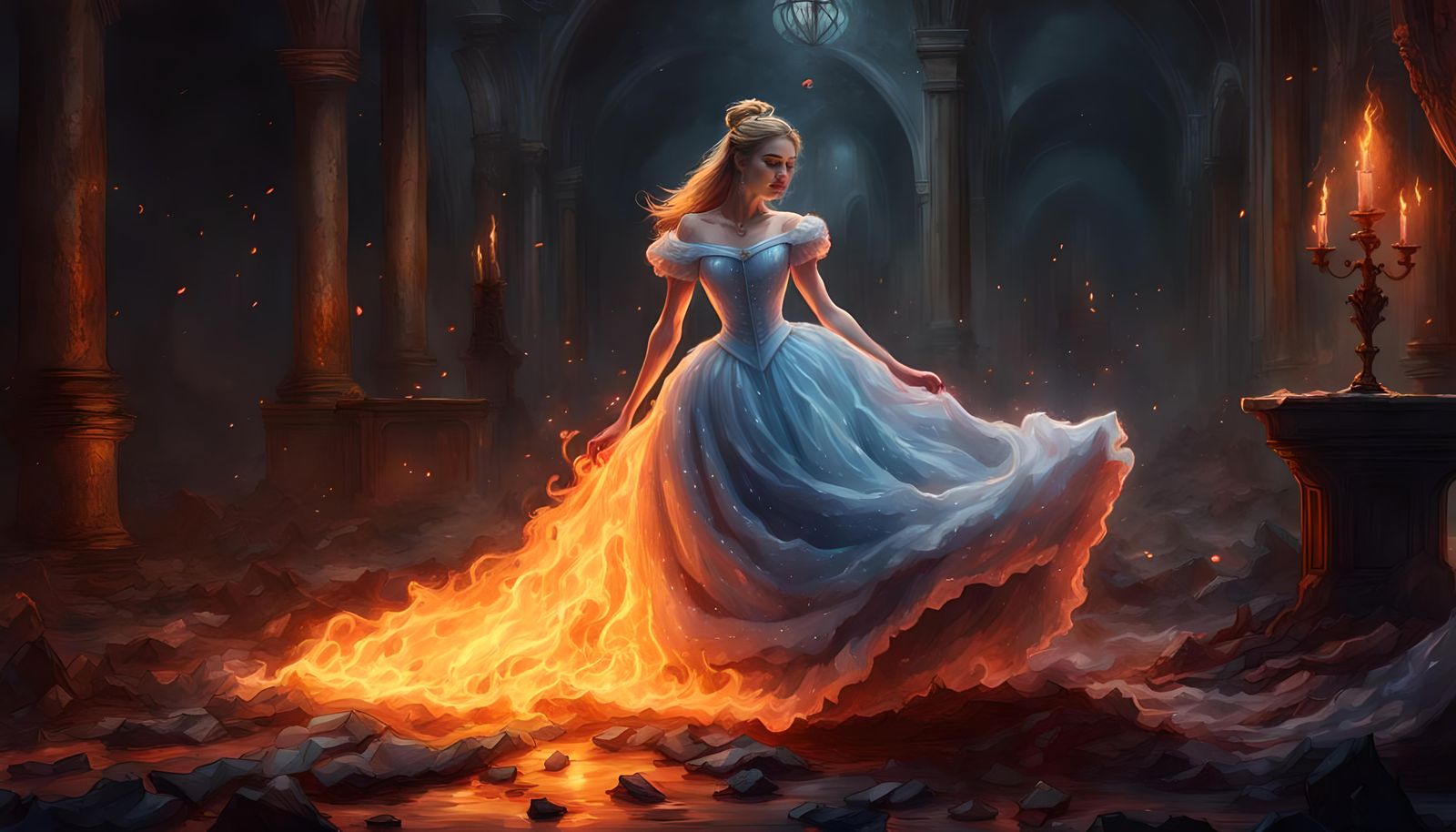 Cinderella's Dark Agony: A Gothic Fairytale Horror