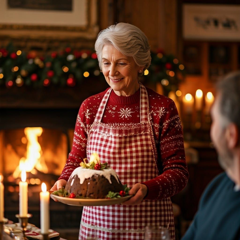 Warm Christmas Gathering in Festive Holiday Spirit