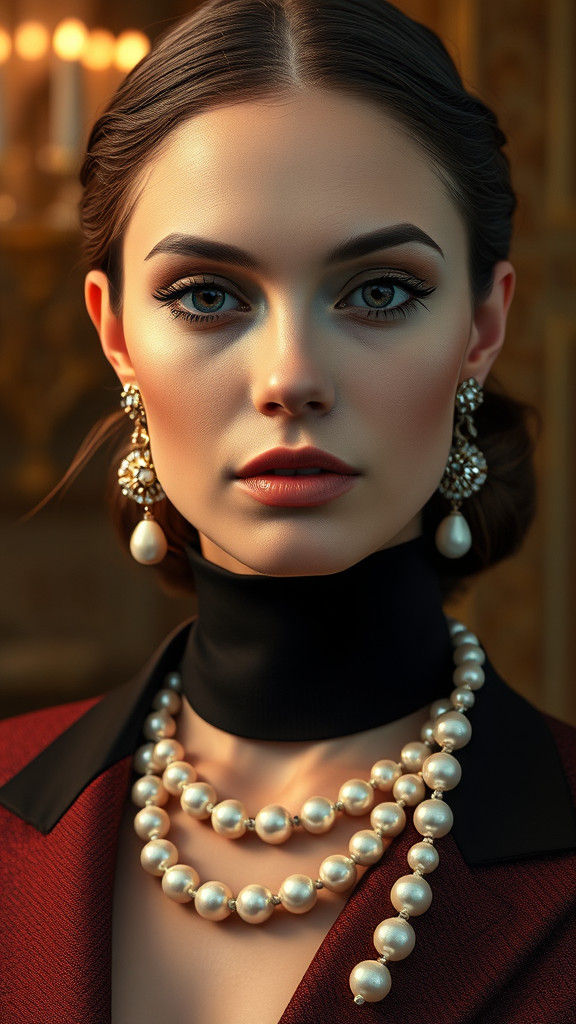 Elegant Woman in High Fashion Concept Art