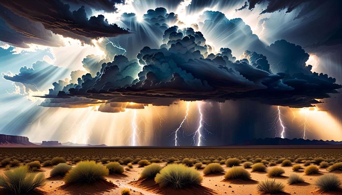 Surreal Desert Valley of Shadowless Death