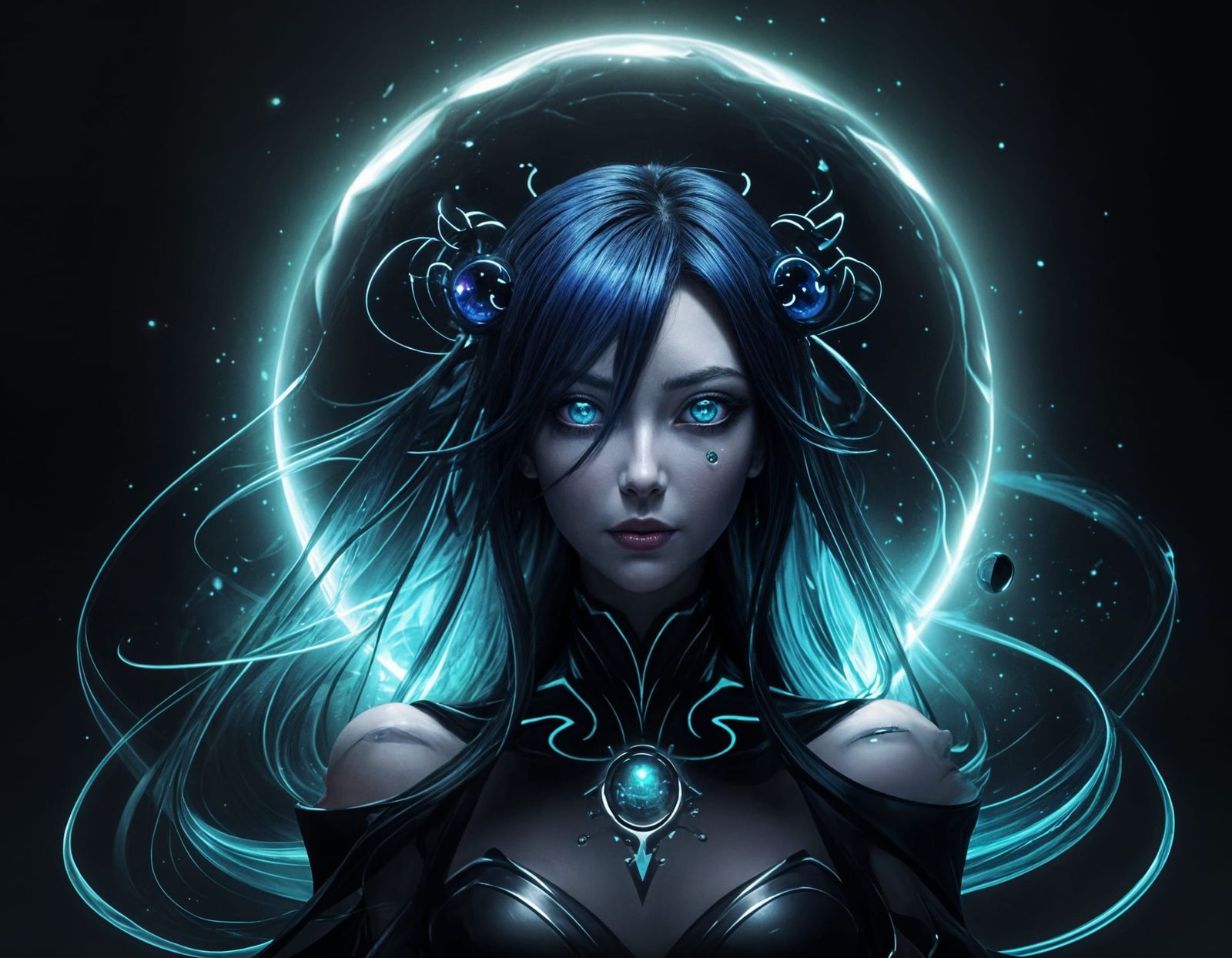 Floating Gemstone Eyeballs in Ethereal Harmony