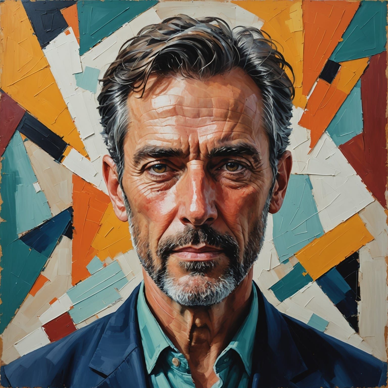 Elegant Man in Artistic Masterpiece Style Portrait