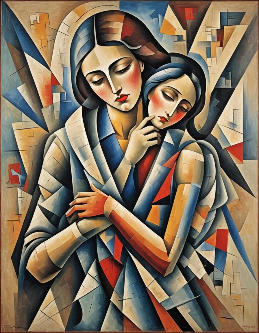 Abstract Cubist Heartbreak in Euclidean Style