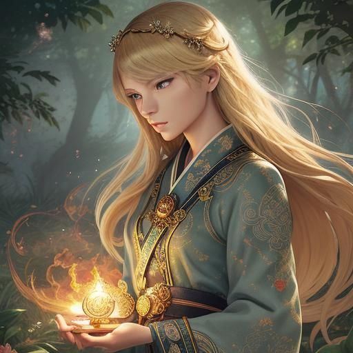 Taylor Swift Tarot Card Reader in Anime Style