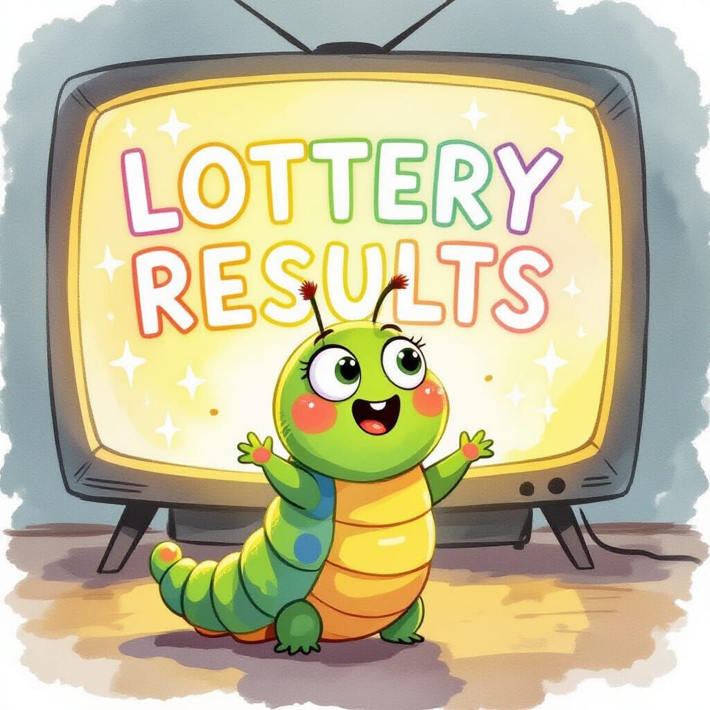 Caterpillar's Lottery Win: Watercolor Children's Illustratio...