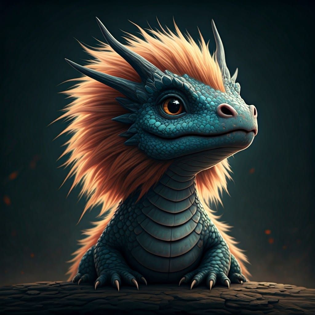 Majestic Fluffy Dragon Reveals Softer Side
