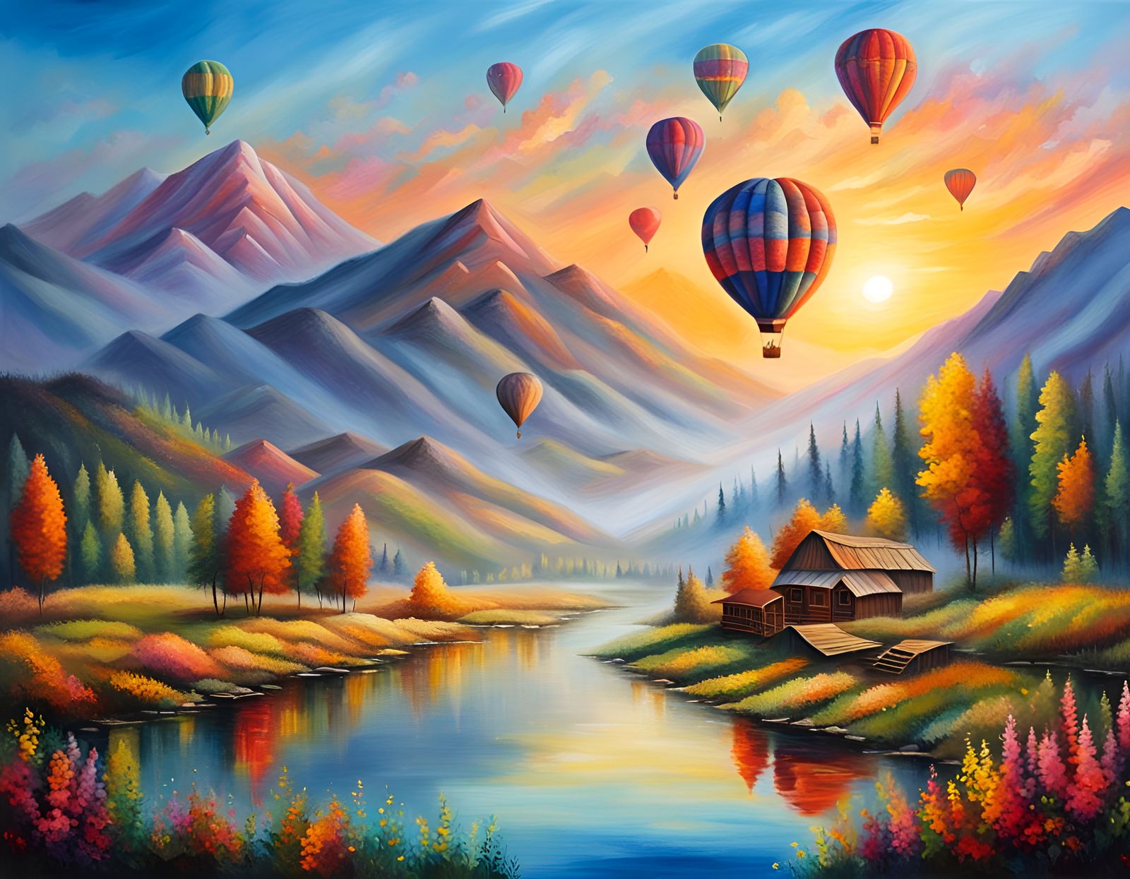 Kashmir Hot Air Balloon Festival at Sunset