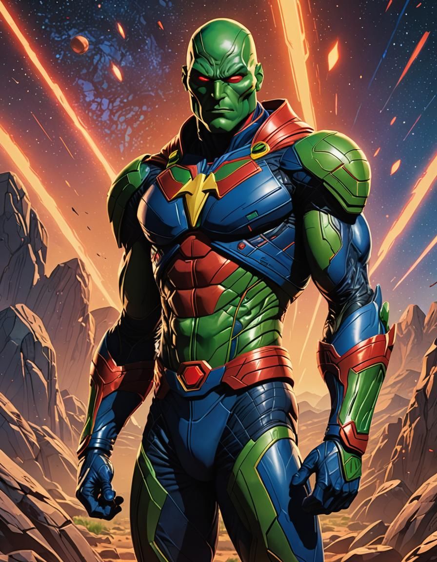 Martian Manhunter: Heroic 3D Anime Art