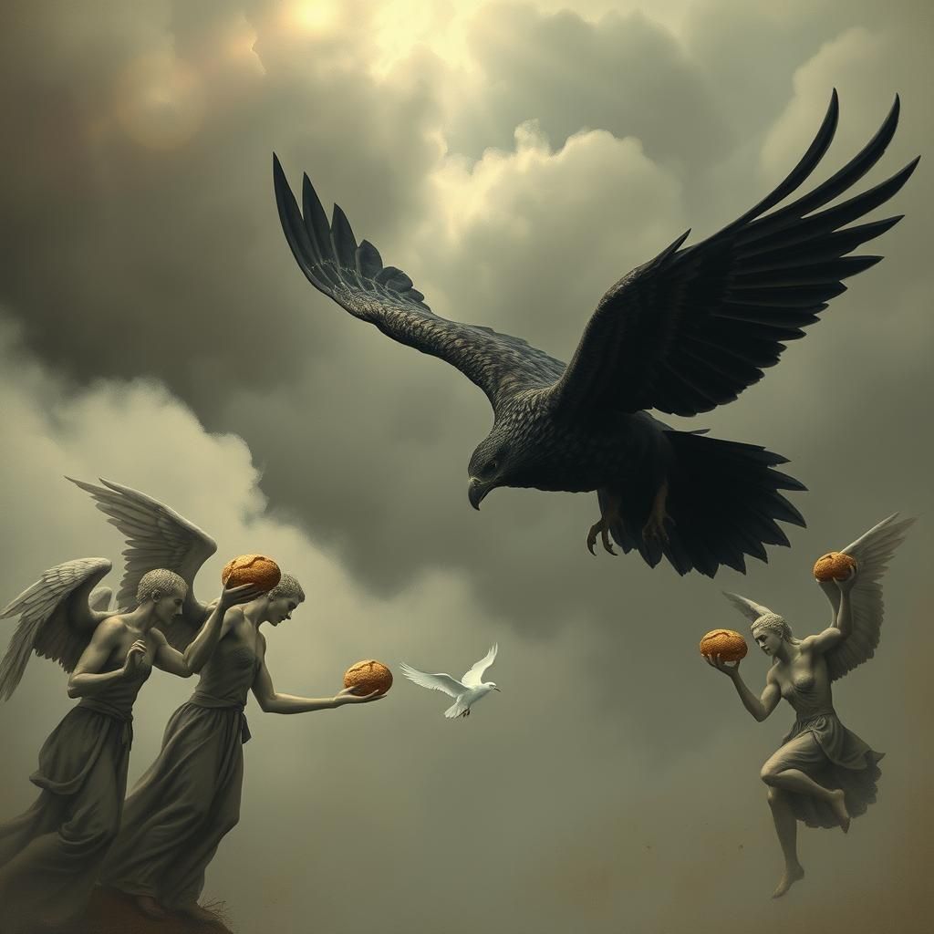 Ominous Eagle Descent in Greg Rutkowski Style