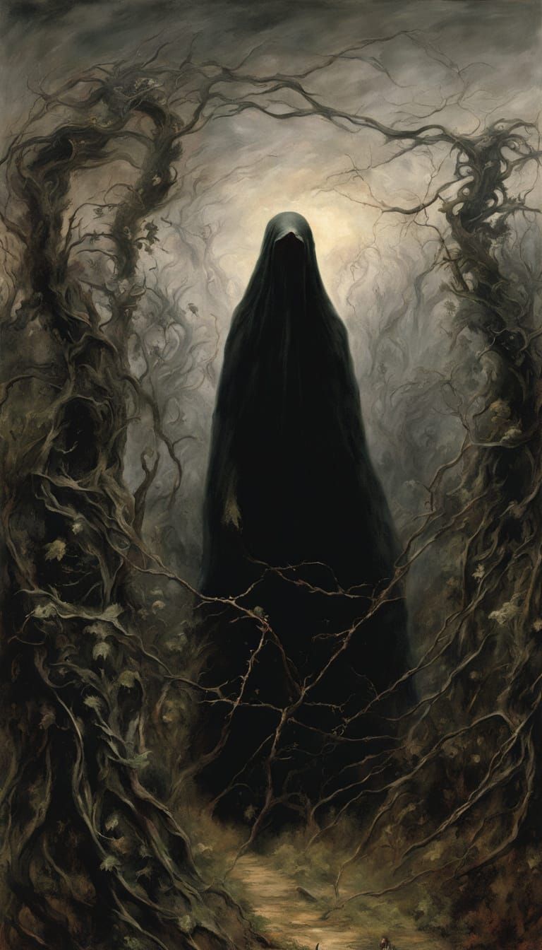 A Dark Gothic Romanticism Masterpiece: Haunted Woman Chased ...