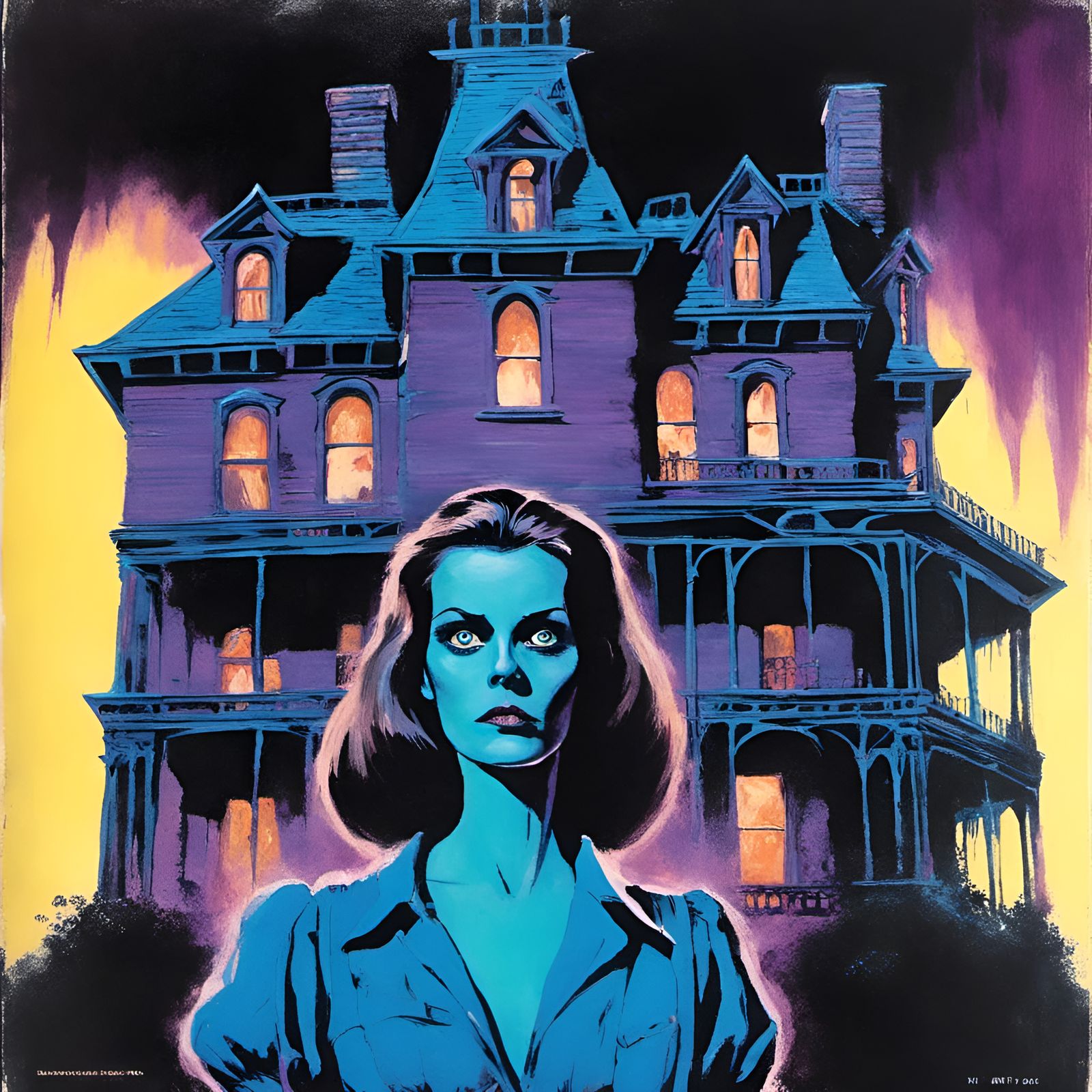 Nightmarish Haunted Mansion Horror Paperback Artwork