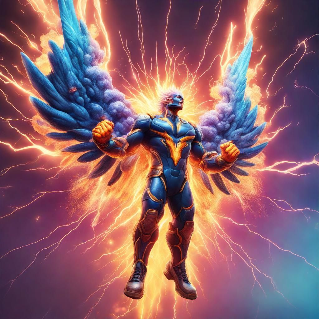 Superpowered Covid Virus Cell: Fantasy Concept Art