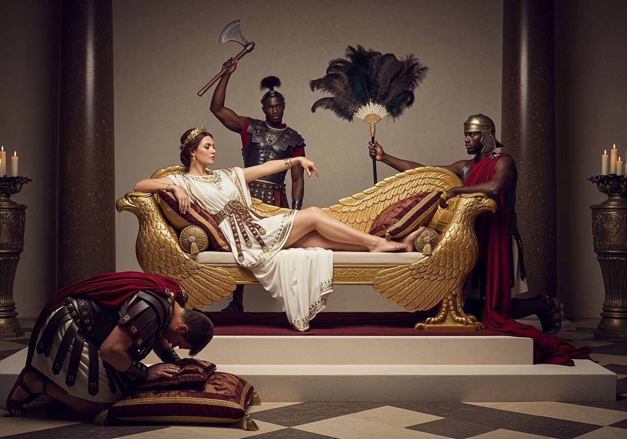 Roman Empress on Eagle Chaise Longue