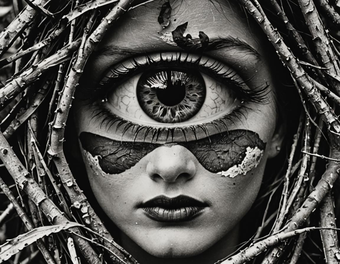 Abstract Nature Close-Up in High Contrast