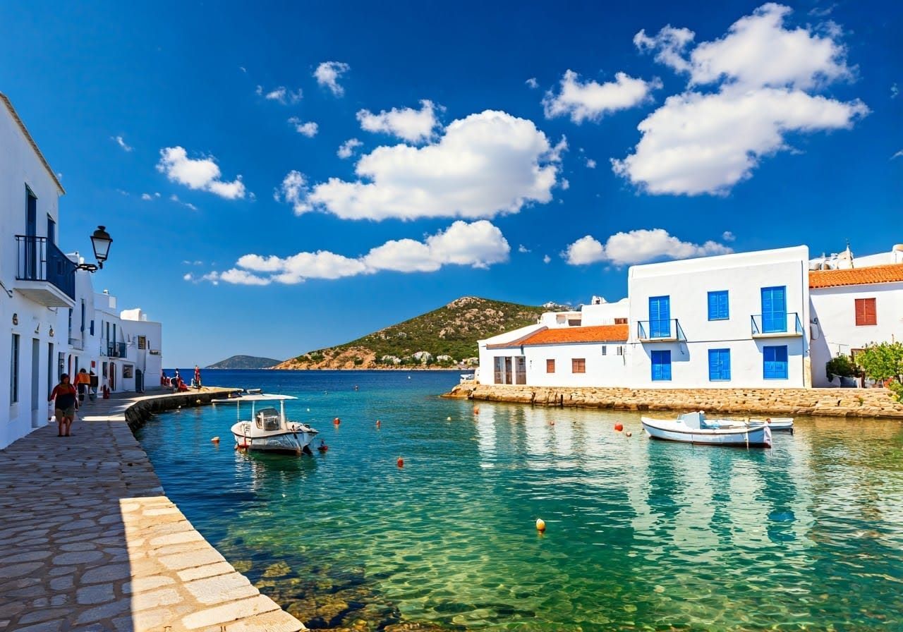 Coastal Idyll in Warm Mediterranean Light