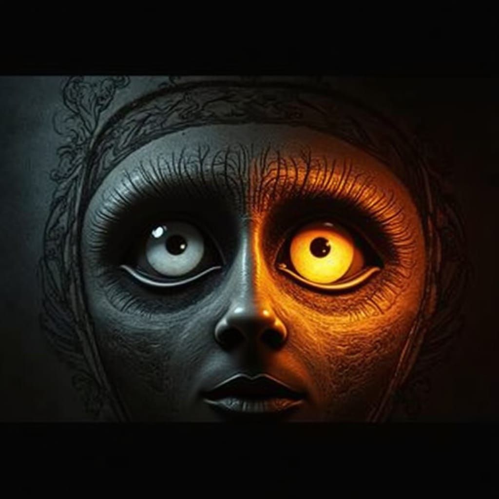 Abstract Etched Sketch Art