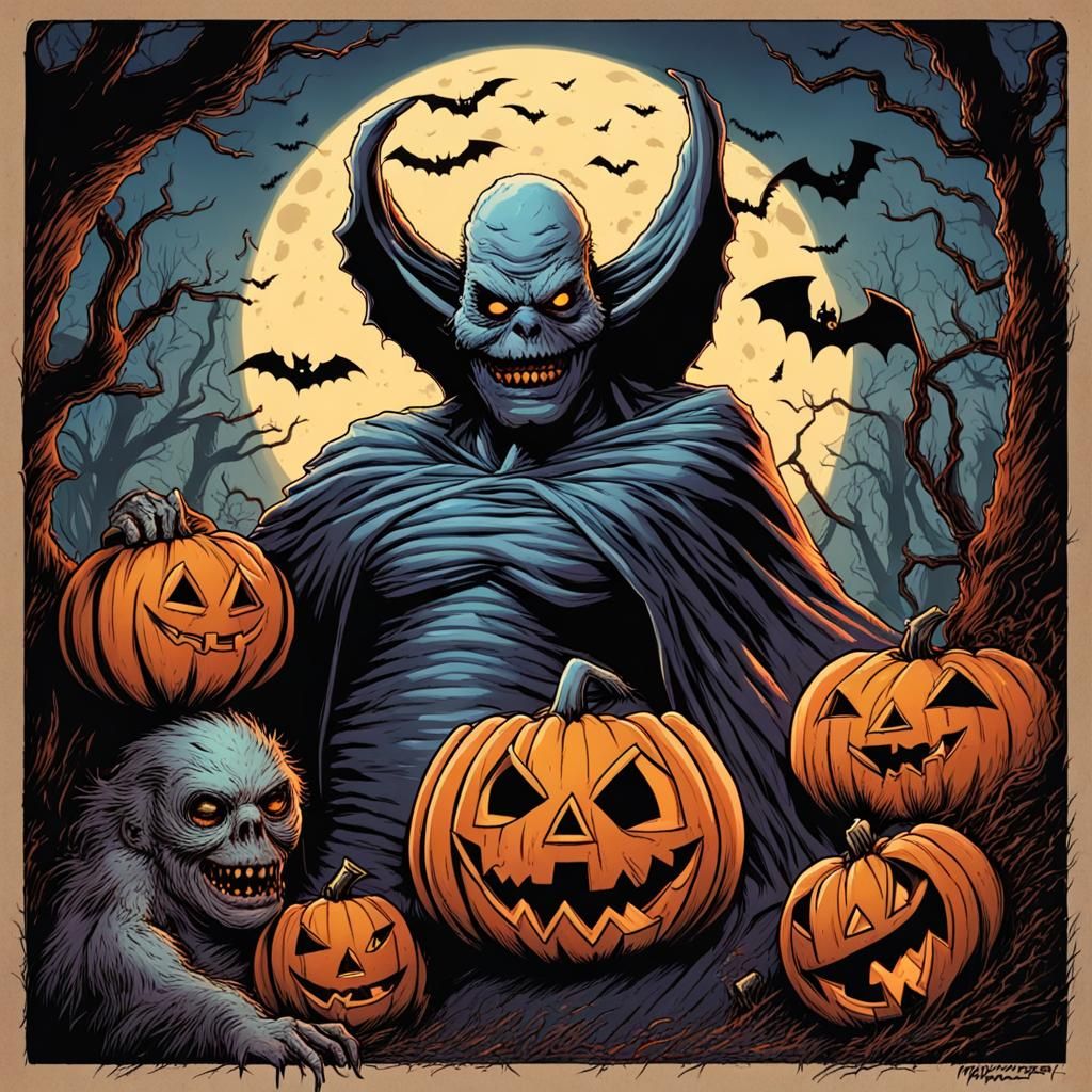 Halloween Movie Monsters in Comic Book Art