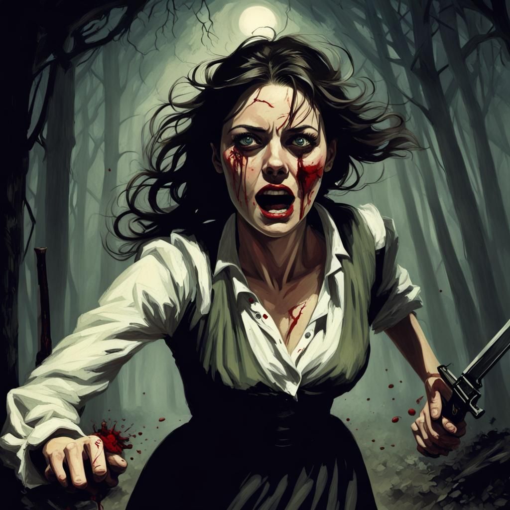 Woman on a Killing Spree: Horror Image